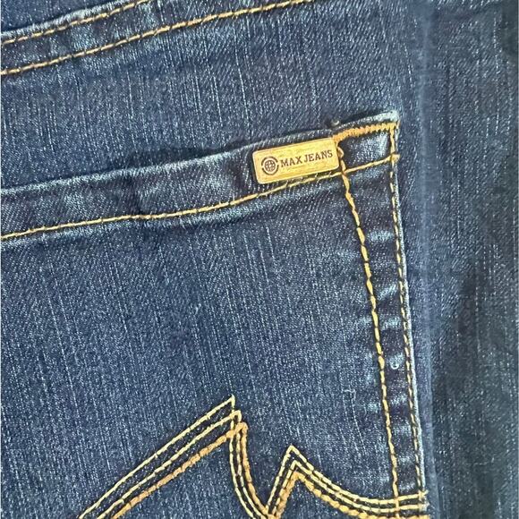 Max Studio Straight Denim Jeans Womens Size 6 Blue Stretch Mid Rise - Picture 5 of 7